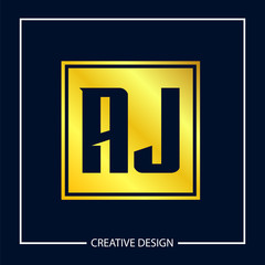 Initial Letter AJ Logo Template Design Vector Illustration