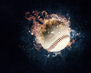 Obraz na płótnie Canvas Ball burning in fire