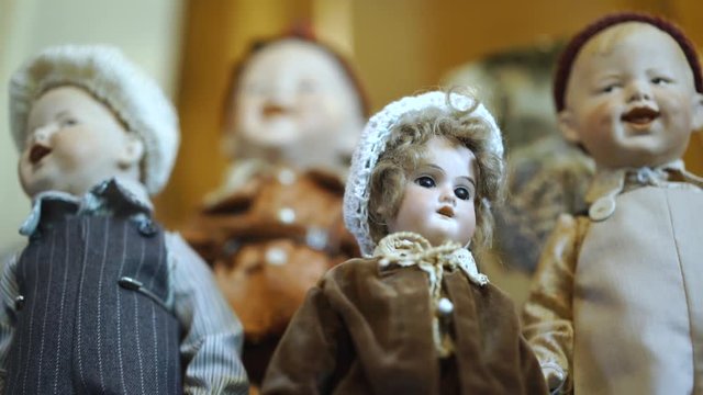 Vintage collectible porcelain dolls.