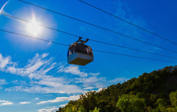 Cable Cars Crossing Montmorency Falls