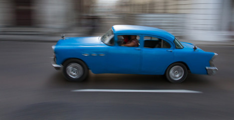 Fototapeta na wymiar Blue Car Pan 1