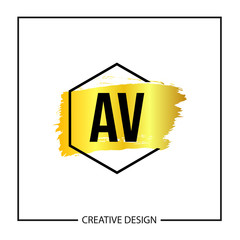 Initial Letter AV Logo Template Design Vector Illustration