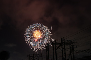 花火　青