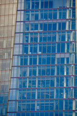 Abstract skyscraper windows of modern building