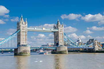 Obraz na płótnie Canvas Tower Bridge in London on a beautiful day,London,United Kingdom.