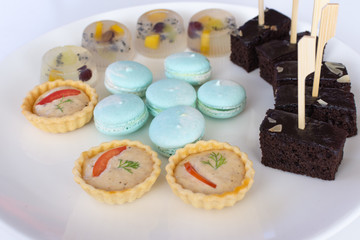 Macaron, Brownie, Jelly