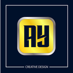 Initial Letter AY Logo Template Design Vector Illustration