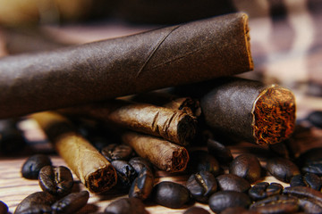 cigar and coffee