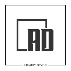 Initial Letter AD Logo Template Design Vector Illustration