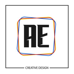 Initial Letter AE Logo Template Design Vector Illustration