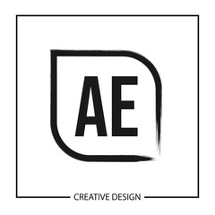 Initial Letter AE Logo Template Design Vector Illustration