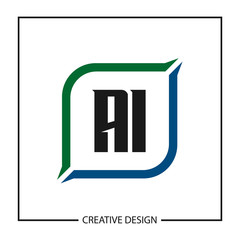 Initial Letter AI Logo Template Design Vector Illustration