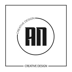 Initial Letter AN Logo Template Design Vector Illustration