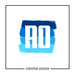 Initial Letter AO Logo Template Design Vector Illustration