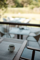 lazy day and black coffee in thailand cafe