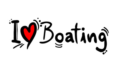 Fototapeta na wymiar boating love message