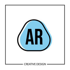 Initial Letter AR Logo Template Design Vector Illustration