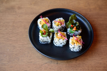 Sushi ready for party, event, meeting, Celebration.