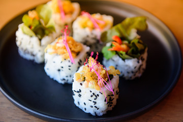 Sushi ready for party, event, meeting, Celebration.