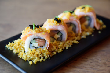 Sushi ready for party, event, meeting, Celebration.