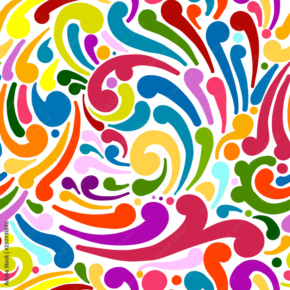 Poster abstract swirl seamless pattern for your design