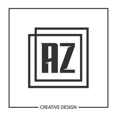 Initial Letter AZ Logo Template Design Vector Illustration