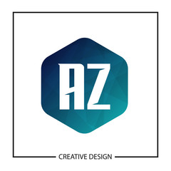 Initial Letter AZ Logo Template Design Vector Illustration