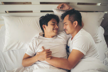 Gay Couple Love time on the bed