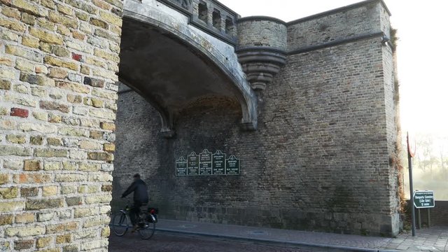 World war one in Belgium: Ypres today, autumn around the ramparts walking path