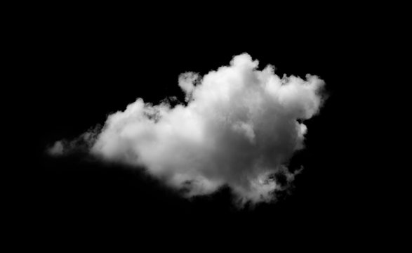 White clouds on black background