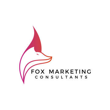 fox marketing consultant symbol logo company vector illustration 