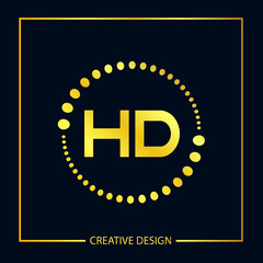 Fototapeta premium Initial Letter HD Logo Template Design Vector Illustrator