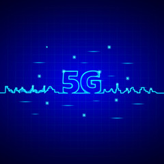 5G line building Brochure Flyer template square design, book cover layout design, Abstract presentation templates