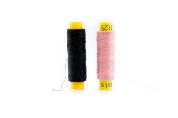 Threads isolated on white background