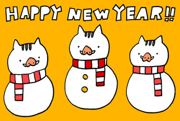 いのしし年賀状（猪・イノシシ・亥年）シンプル・かわいい