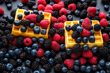waffles with berries