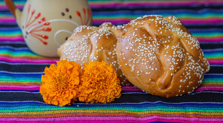 Tradicional pan de muerto 