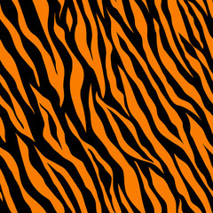 Abstract exotic pattern. Brown tiger background. Vector image. Seamless pattern.