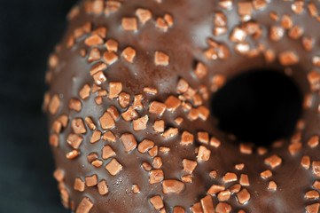 round chocolate donut