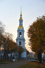 St. Nicholas Cathedral bell tower in St. Petersburg