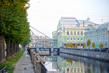 view from the Kryukov canal to the Mariinsky theatre in St. Petersburg