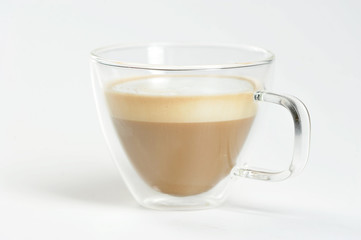 cappuccino in a transparent Cup