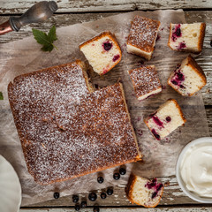Sliced Blackcurrant Cake