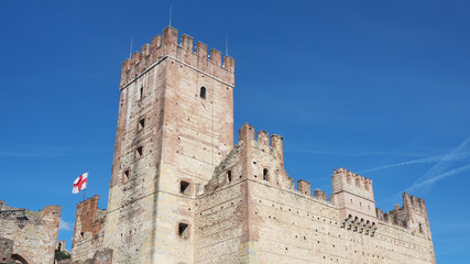 Marostica, Vicenza, Italy. The castle at the lower part of the town