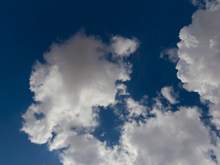 Clouds and blue sky in summer .
