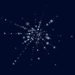 Abstract form of flying snowflakes Randomly floating snowflakes, snow flakes Creative design of packaging, wallpapers, tiles, textiles, covers