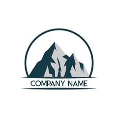 Mountain logo icon design template vector