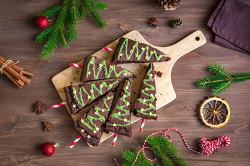 Brownies Christmas Trees