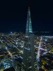 San Francisco Night Shots Warrior Stadium Aerial Top Down