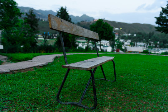 Garden table chare in a park 